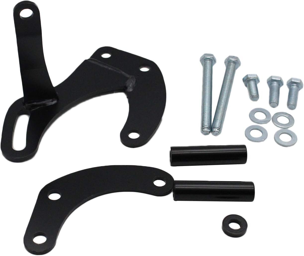 Photo 1 of 1 SET SHLPDFM Black Power Steering Pump Bracket Fits for SBC Chevy Engines 283 305 327 350 383 400 with Short Water Pump