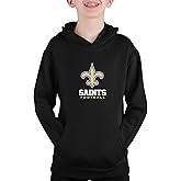 Team Fan Apparel Youth NFL Ultimate Fan Logo Fleece Hooded Sweatshirt -Tagless Football Pullover For Kids - Officially