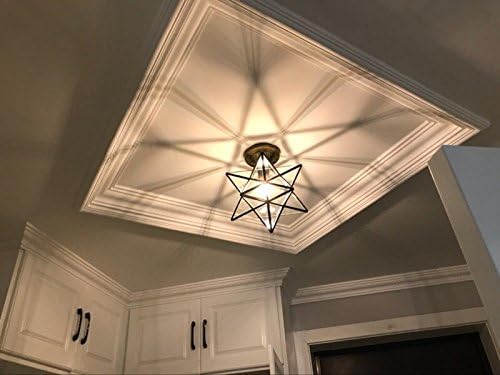 Star Ceiling Light Shade Clear Glass Transparent Lampshade Chandeliers Lights Loft for Corridor Aisle Door Bar Bedroom Restaurant Living-room Home Lighting - Image 3
