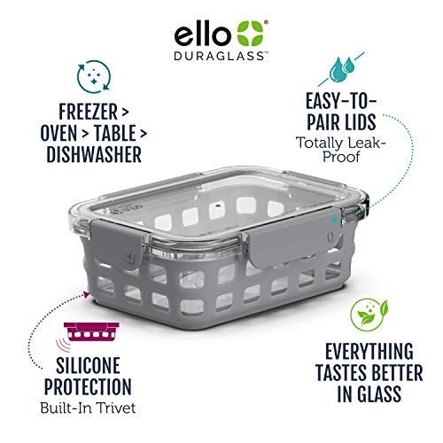Ello Duraglass Glass Food Storage Meal Prep Containers Glass Food