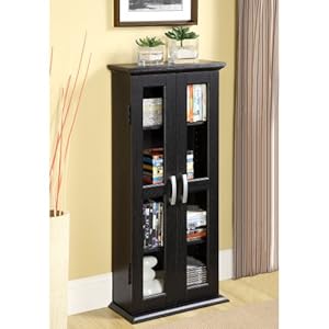 Walker Edison 41″ Wood Media Storage Accent Cabinet With...