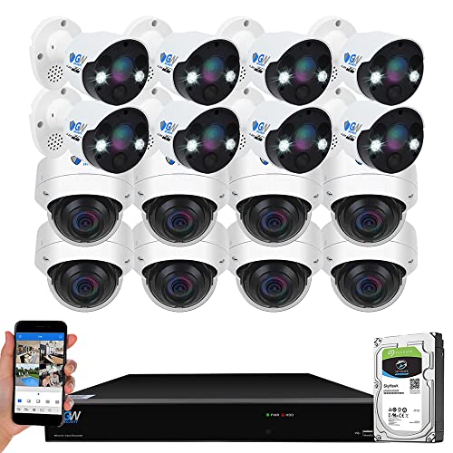 GW 16 Channel 4K NVR 8MP 4K AI Smart Home Security Camera System, (8 ...