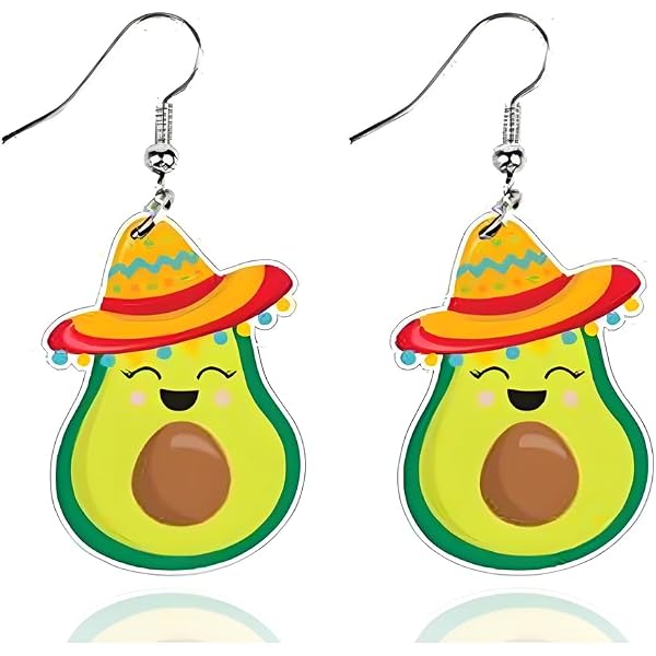 Cinco De Mayo Earrings For Women - Colorful Mexican Fiesta Dangle Earrings, Acrylic Cactus Guitar Pinata Designs
