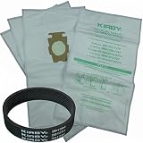Genuine Kirby Avalir Microfiber Allergen Reduction Bags 204811 (6Pk) C/W FREE BELT