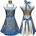 Hyzrz Lovely Sweetheart Retro Kitchen Aprons Woman Girl Cotton Cooking Salon Pinafore Vintage Apron Dress with Pocket,Blue