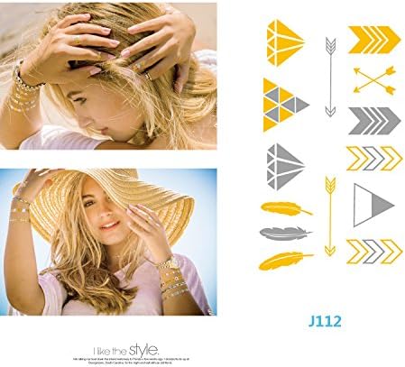 Metal tattoo paste men and women gold foil stickers waterproof simulation