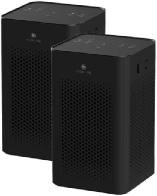 Medify MA-25 (Blk 2) Medical Grade Filtration H13 True HEPA for 500 Sq. Ft. Air Purifier | Dual Air Intake | Two '3-in-1' Filters | 99.97% Removal in a Modern Design (2-Pack, Black)