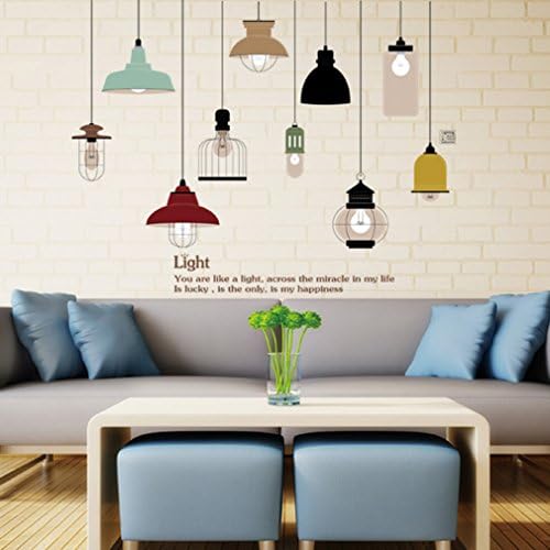 Romance Hanging Lamp Wall Stickers Plane Wall Stickers Decorative Removable Wall Stickers, Home Decoration Wall Decal