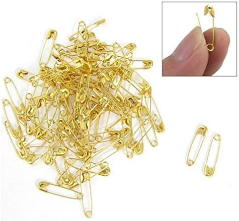 100Pcs Small Tiny Gold Metal Steel Mini Safety Pins 2cm 20mm