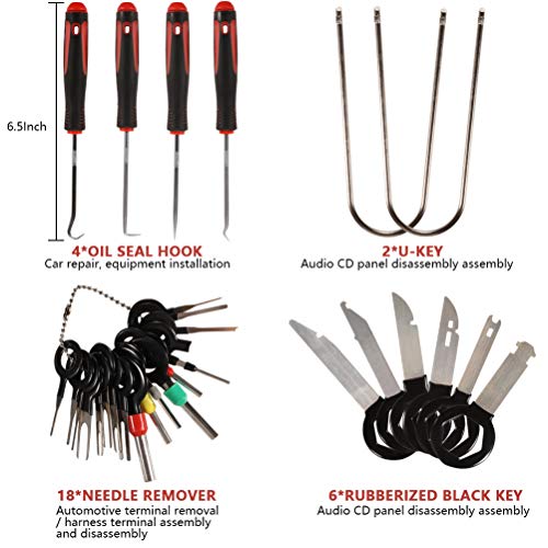 AUTDER Trim Removal Tool Set 52Pcs, Car Trim Puller Tool Kit, Plastic