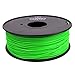 Gizmo Dorks 1.75mm ABS Filament 1kg / 2.2lb for 3D Printers, Fluorescent Green (UV Light)