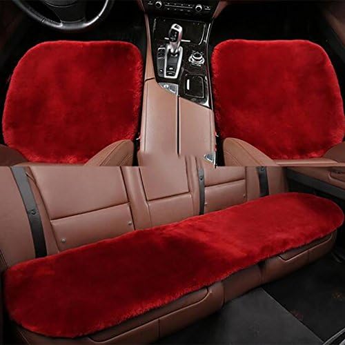 LPY-Genuine Sheepskin+Fibber Universal Car Seat Cushion , han pink