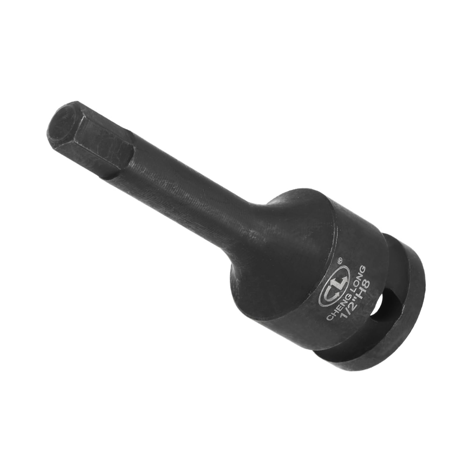 CoCud H8 Socket 1/2" Drive Impact Hex Bit Socket, Chrome Molybdenum Steel, Black Phosphate Finish, Secure Retention, 78mm Length