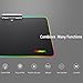 Hcman RGB Gaming Mouse Pad, Small Mousepad 340×245×3mm, PC Gaming Accessories LED Mouse Mat for Desk, Mouse Pads Boy Gifts for Computer Gamer - Black