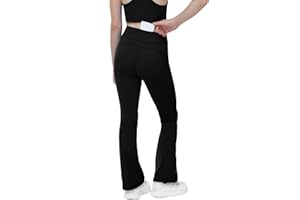 MCEDAR Girls Flare Leggings Buttery-Soft High Waisted Bootcut Yoga Pants with Pocket Bell Bottoms