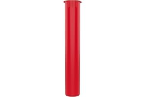 DRAGON CHEWER 116mm CR Plastic Packaging Pop Top Tubes - Child Resistant Travel Holder Vial Containers - 500 Qty (Red)