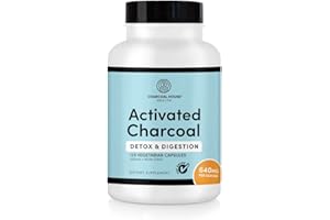 Charcoal House Activated Charcoal Capsules for Adults | Natural, Vegan, Non-GMO & Gluten Free | USP Charcoal Pills for Stomach Cleanse, Healthy Digestion, Gas & Nausea | USP Medical Grade | 125 ct.