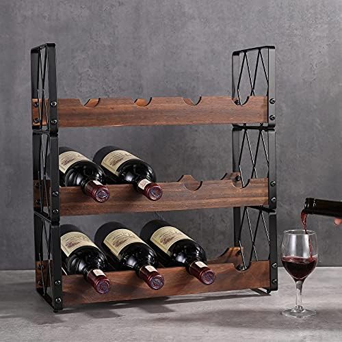 RedCall Wine Rack Freestanding,3 Tier Stackable Wine Bottle Holder