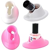 SUKPSY 4 Pcs Soft Rubber Nail Polish Bottle Holder Anti-spill Bottle Stand Manicure Display Tools Nail Art Supplies for Nail Organizer Display