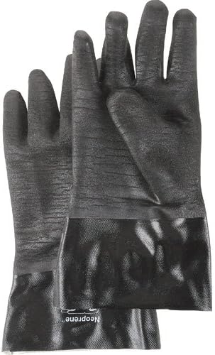 Neoprene Gloves Smooth, Unlined - Medium - 4 PAIR