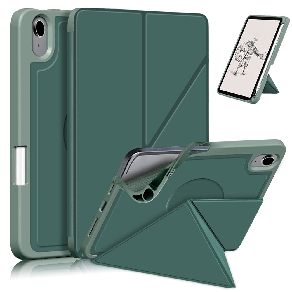 iPad Mini 6th Generation 8.3 inch Case Vertical and Horizontal Stand iPad Mini 6 2021 Cover with Pencil Holder Business Style Support Pencil Charging Auto Wake/Sleep (DarkGreen)