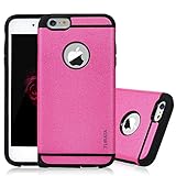 6s Plus Case, iPhone 6 Plus&6s Plus Case - TURATA® [Heavy Duty] Dual Layer Air Cushion Hard Plastic TPU Protective Case Bumper with Dust Plug Design for iPhone 6 Plus&6s Plus (5.5 inch) - Hot Pink