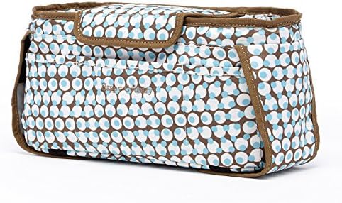 HC Turquoise Baby Stroller Organizer Bag Grab and Go Portable For Travel Green Polka Dots Organizers With Bottle and Cup Holders Insulated Bag Universal Fit Most Strollers Mint Dot Print