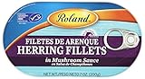 Roland Herring Fillets, Mushroom Sauce, 7 Ounce (Pack of 6)