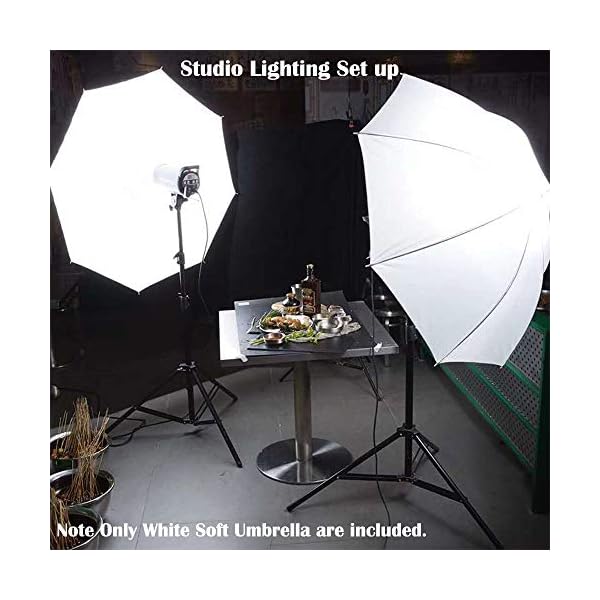 Fotografie-Regenschirm, Beleuchtung, 84 cm, weich, weiß, durchscheinend und reflektierend, für Foto- und Videostudioaufnahmen, 4 Stück – Bild 8