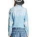 Deargles Lady Long Sleeve Button Down Denim Shirt Jean Lapel Slim Blouse Belle Blue XL