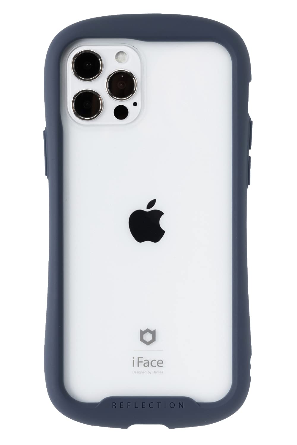 iFace Reflection iPhone 12/12 Pro ケース クリア 強化ガラス (ネイビー)【アイフォン12 アイフォン12Pro 透明 カバー 耐衝撃 米国MIL規格取得 ストラップホール付き】商品画像