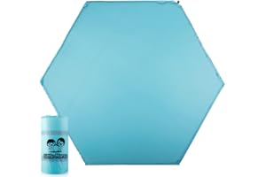 PRAVELO Hexagon Baby Playpen Mat – 59 Inch Pop N Go Playpen Compatible Plush Self-Inflating Play Pad – Comfortable Baby Play Yard Mattress - Playard Pad for Toddlers