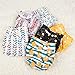 Babygoal Baby Reusable Neutral Cloth Diapers 6 Pack with 10pcs Inserts, One Size Adjustable Washable Pocket Nappy Covers for Baby Boys and Girls 6FN05