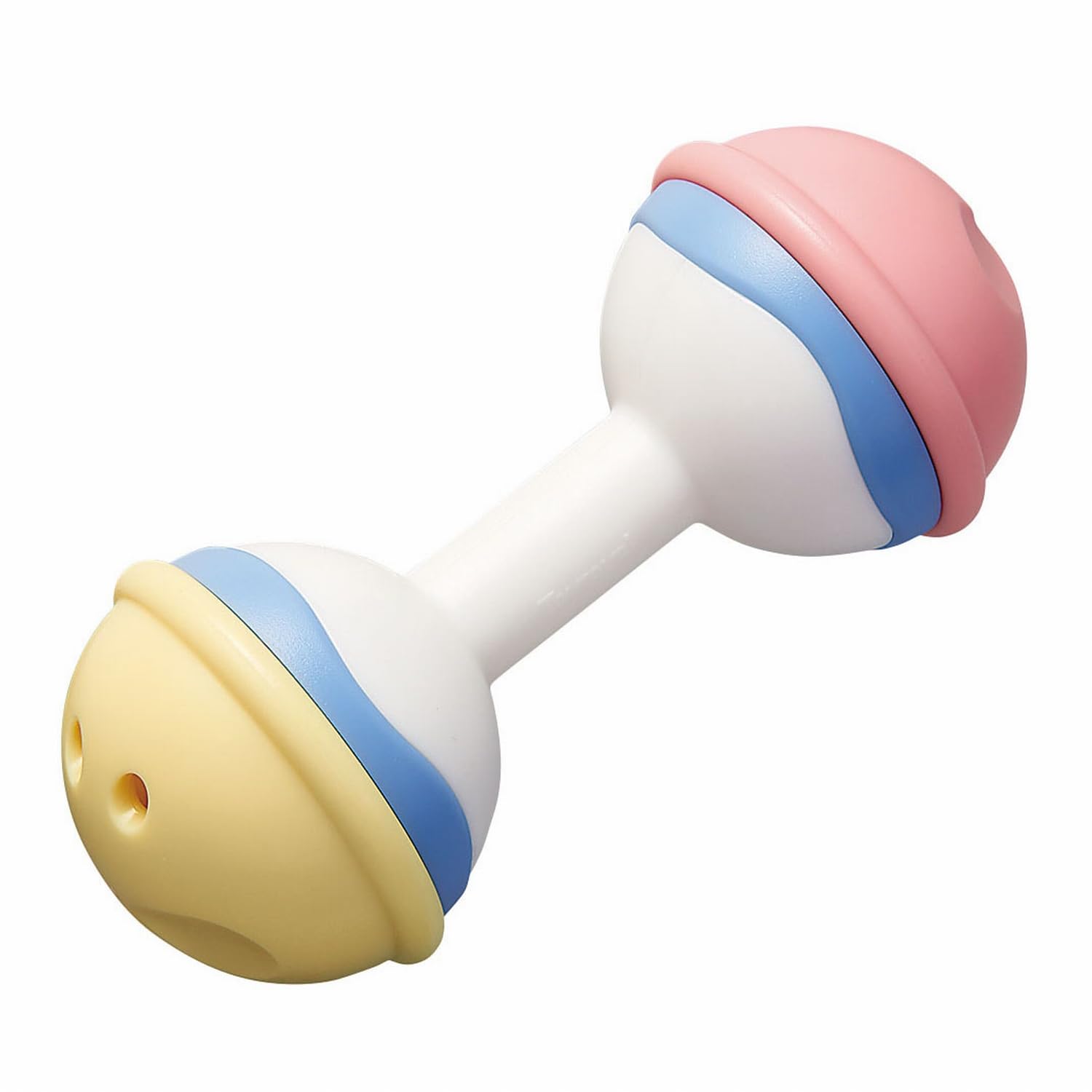 トイローヤル ベビーダンベル (水で丸洗い可/がらがら) 無塗装 ネジ不使用 音が鳴る おもちゃ (握りやすい/軽量) 赤ちゃん パステルカラー商品画像