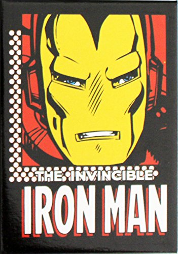 Magnet Marvel Comics Retro Iron Man Invincible Action Figure, 2.5 x 3.5"