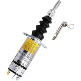 ZeeKee 1502 Series Fuel Shut off Solenoid Stop Solenoid 1502-12D6U2B2S2A Compatible with Woodward 307-2546 Diesel Engine 12V