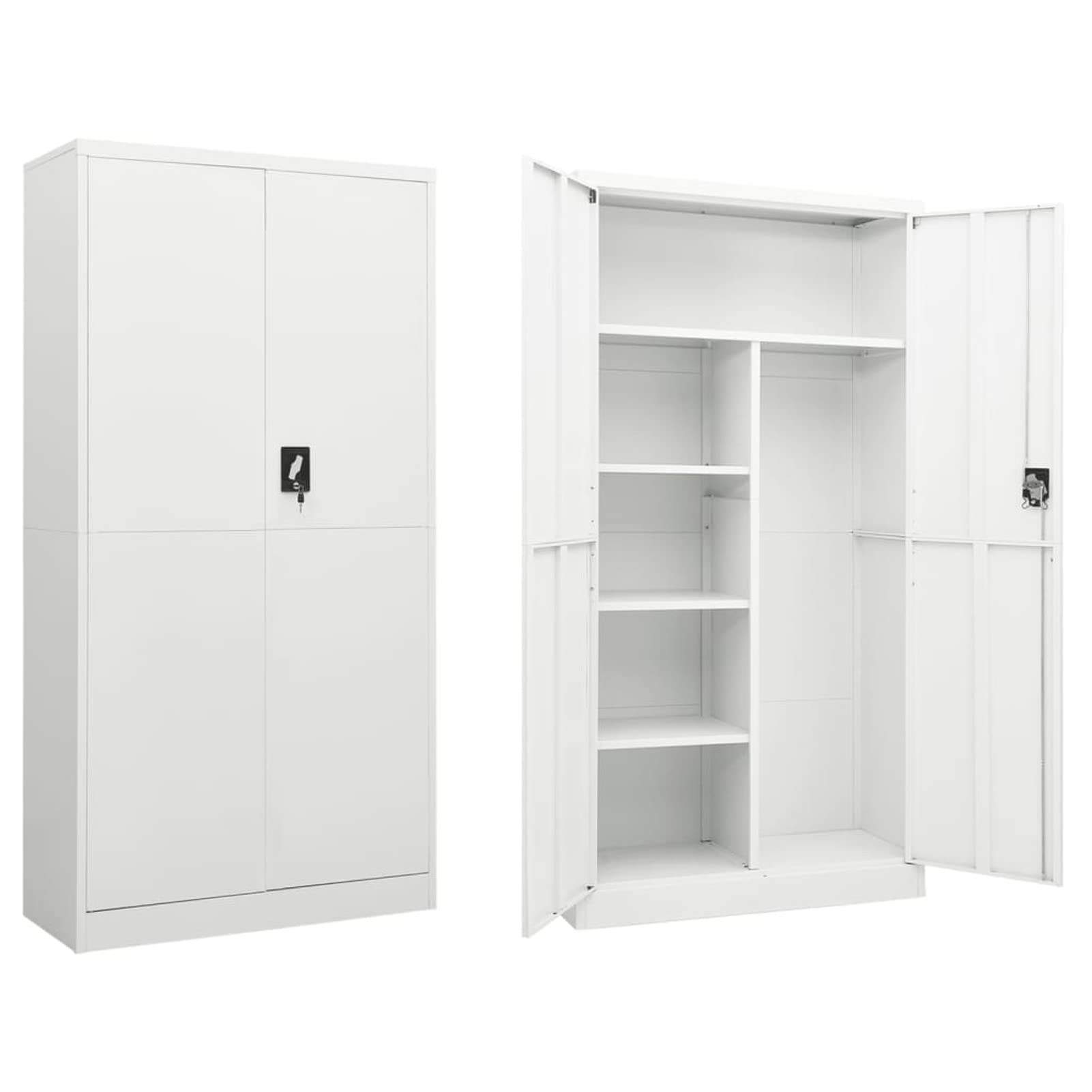 Gecheer-Armario-de-Taquilla-con-2-Puertas-y-4-Estantes-Armario-Multifuncion-Organizador-de-Almacenamiento-de-Acero