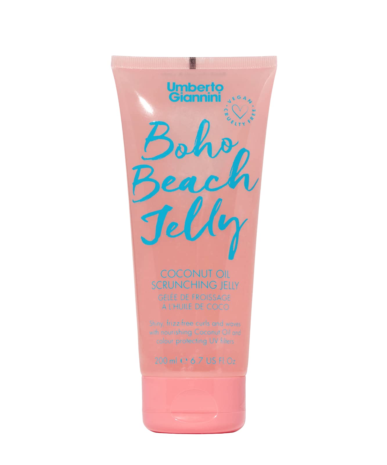 Umberto Giannini Boho Beach Jelly, Vegan & Cruelty Free Coconut Oil Scrunching Jelly, 200 ml