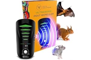 PESTJET New 2024 Premium Powerful Mouse Mice Rat Bat Squirrel Insects Repellent - Outdoor/Indoor - Electronic Ultrasonic Pest Repeller Plug in - Deterrent Rodent Control - Electromagnetic Waves Repellent