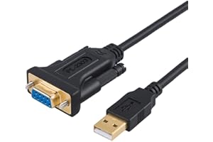 USB to RS232 Adapter with PL2303 Chipset, CableCreation 10 Feet USB 2.0 Male to RS232 Female Gold Plated DB9 Serial Converter