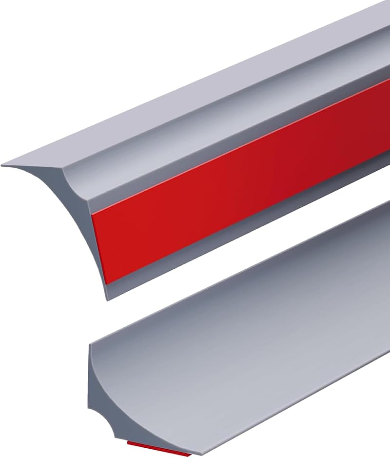 Zayejod 2M Grey Silicone Shower Threshold Water Barrier Floor Seal Strip 2.5cm