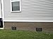 Manual Crawl Space Vent with Removable Cover and Vermin Screen - Maximize Ventilation and Airflow (Black, 8
