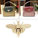 Hacloser Turn Lock for Purses Handbag Bee Shape Clasp Decoration Metal Hardware DIY Shoulder Bag Making Tool (Gold)