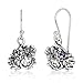 WithLoveSilver 925 Sterling Silver Thistle Luckenbooth Shamrock Simulated Cubic Zirconia Dangle Hook Earrings