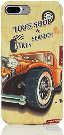 iPhone 7 Plus Glow in the dark Case Snap On Slim Fit Shell Luminous Back Cover for iPhone 7 5.5-inch Orange Car