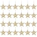 Juvale 24-Pack Lightweight Star Ornaments - 6-Inch Gold Plastic Hanging Stars - Sparkly Holiday Tree Decor for Wreaths & Garlands
