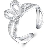LGSY Sterling Silver CZ Flower Ring Mounting for Women, Adjustable Ring Fittings Accessories for Pearl Jewelry Making