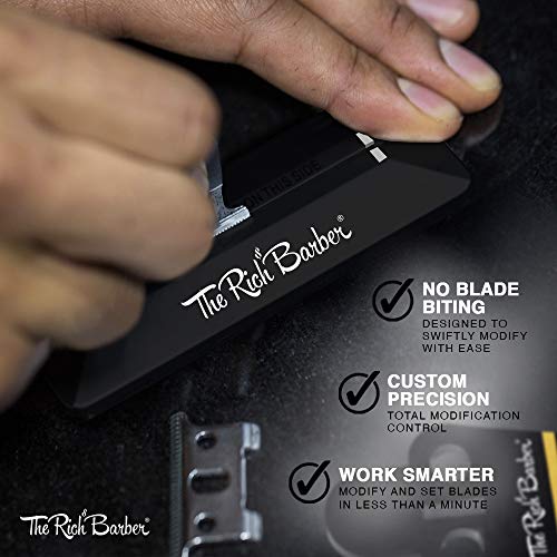 The Rich Barber 1 Minute Blade Modifier & 10 Second Blade Setter, Blue