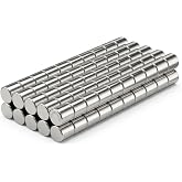 Neodymium Cylinder Magnets 5mm x 5mm (3/16 x 3/16 inch) N50 &ndash; 50 Pack | Small Rare Earth Round Rod Magnet for 3D Printing, Press-Fit Closures &amp; Workshop Organization