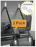 Furniture Anti-Tip Straps (pack of 2)- Baby Proof TV & Furniture with Heavy Duty Straps & All Metal Parts- 2 Bonus Plug Protectors included FREE